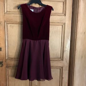 Kenar Deep Red Sleeveless Mini Dress